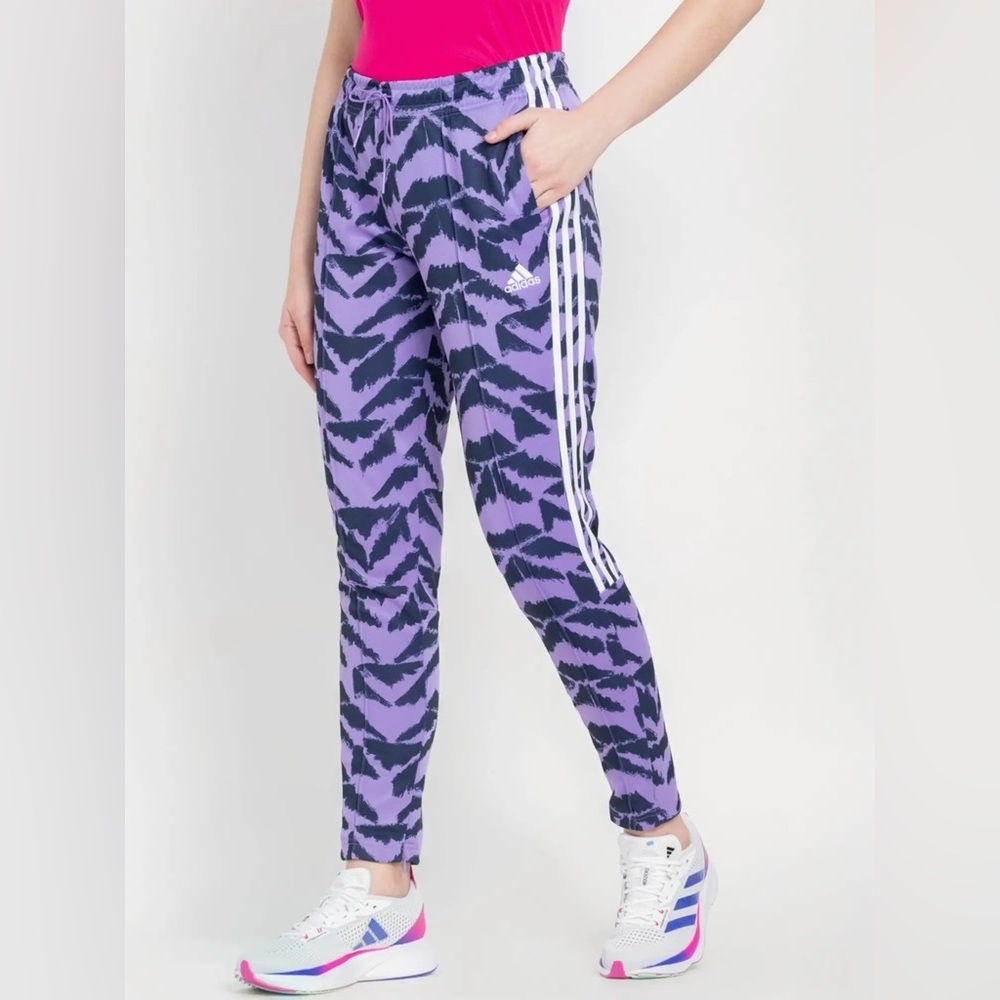 adidas Purple and Black Graphic Joggers